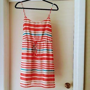 Reitmans Women's Chiffon Lightweight Lined Striped Spring Summer Dress